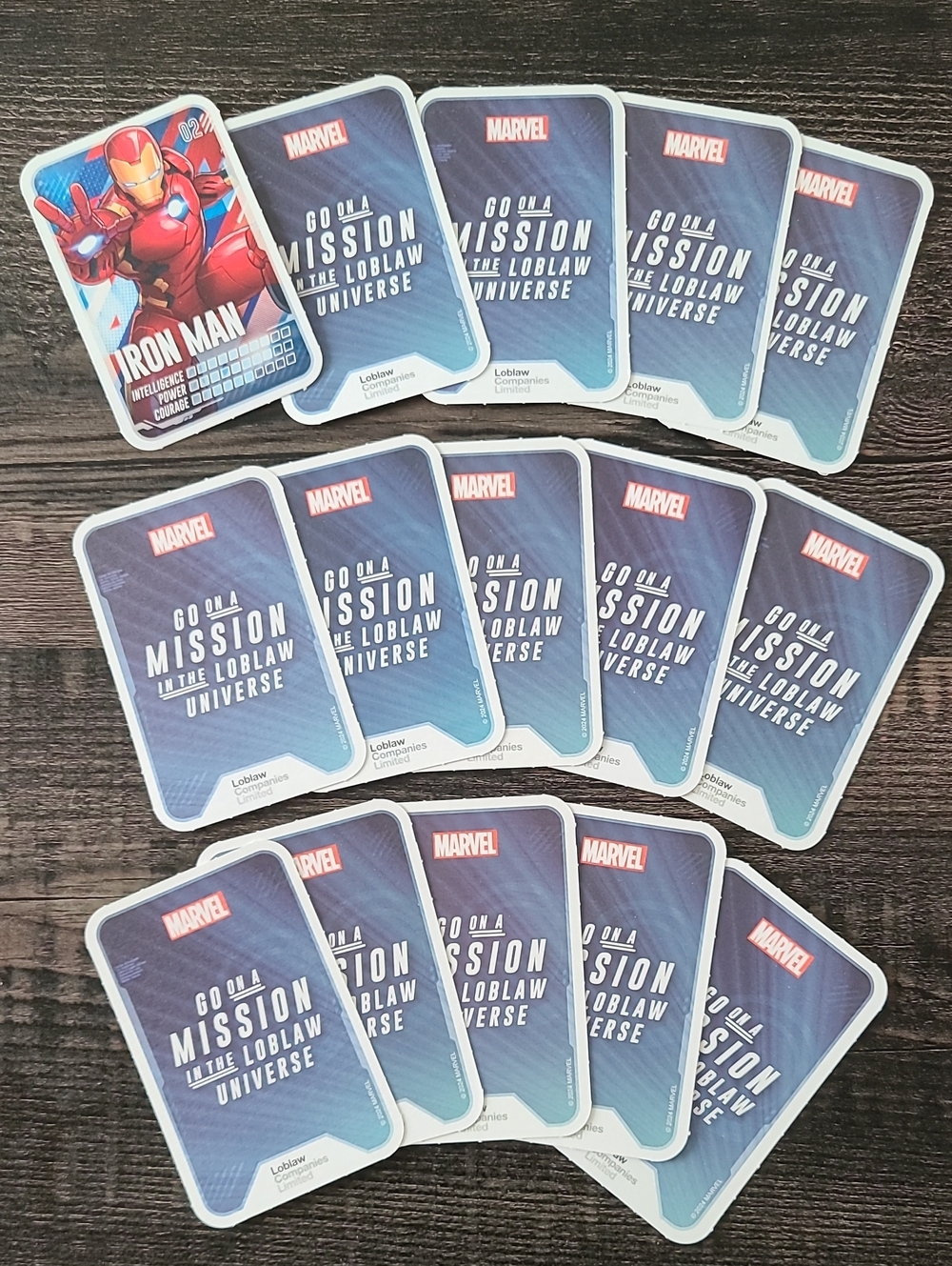 Marvel TRADING Cards 15 Pack Cards from Loblaws Go On A Mission Promotion 2024